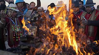 Bolivya'da yerli Aymara halkı yeni yılı kutladı