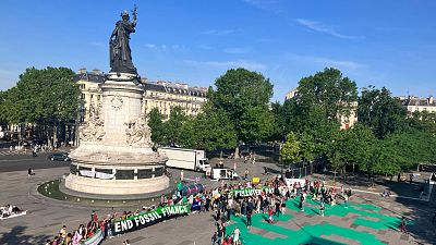 تجمع فعالان محیط زیستی در میدان ریپابلیک پاریس