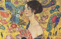 "Dama com Leque" de Gustav Klimt