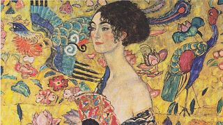 'Dama con abanico' de Gustav Klimt