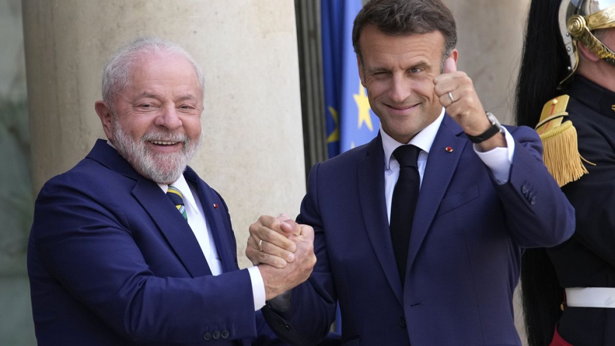Le président français Macron et le président brésilien Lula à Paris, France, 23/06/2023
