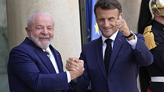 Le président français Macron et le président brésilien Lula à Paris, France, 23/06/2023