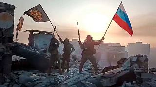 پرچم روسیه و گروه واگنر