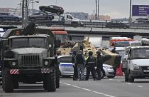 Военная техника на въезде в российскую столицу