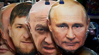 الرئيس الروسي بوتين ومؤسس فاغنر بريغوجين والرئيس الشيشاني قديروف