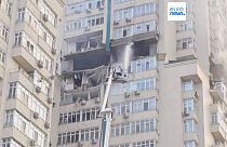 O prédio ficou parcialmente destruído
