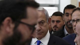 رئيس الوزراء الإسرائيلي بنيامين نتنياهو يصل إلى المحكمة إلى القدس