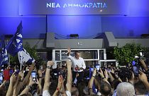 El primer ministro griego y líder de Nueva Democracia, Kiriakos Mitsotakis.