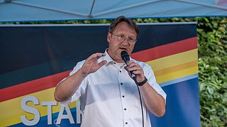 El representante de Alternativa para Alemania Robert Sesselmann, ganador de los comicios