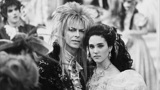 David Bowie and Jennifer Connelly in a scene from 'Labyrinth', 1986