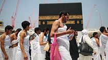 Muslim pilgrims circle the Kaaba, the cubic building at the Grand Mosque in the Muslim holy city of Mecca, Saudi Arabia, Sept. 22, 2015.