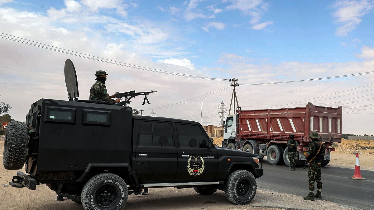 قوات الأمن الليبية في مدينة مصراتة شمال غرب ليبيا.