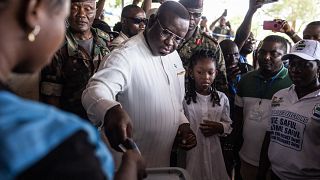 Sierra Leone president well ahead in vote count