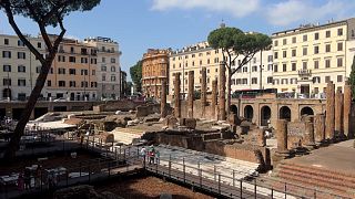 Largo Argentina, em Roma, onde Júlio César foi assassinado.