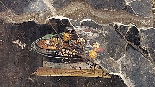 Fresco de "pizza antiga" descoberto em Pompeia