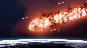 An asteroid nearly hitting Earth