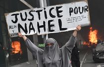 Manifestantes pedem justiça para Nahel
