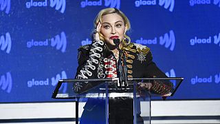 Мадонна на вручении 30-й ежегодной премии GLAAD Media Awards 4 мая 2019 года.