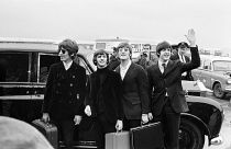 The Beatles just before their flight to the US for another leg of the tour, 1966