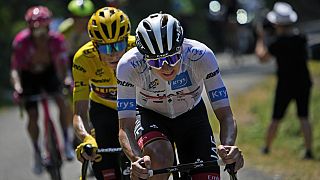Йонас Вингегор и Тадей Погачар на "Тур-де-Франс"-2022