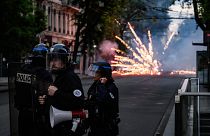 Полицейские на улицах Лиона, вечер 30 июня 2023 г.