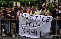 Franceses pedem que se faça justiça por causa da morte de Nahel.