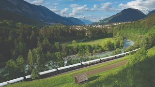 The Venice Simplon-Orient-Express passes near Roppen on the Tyrol pass in Austria