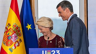 Avrupa Komisyonu Başkanı Ursula von der Leyen ile İspanya Başbakanı Pedro Sanchez