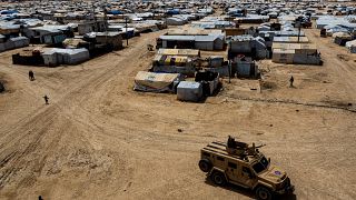 مخيم الهول الذي تحتجز فيه عائلات الجهاديين في سوريا، أرشيف
