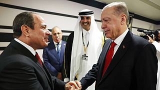Mısır Cumhurbaşkanı Abdulfettah el Sisi, Cumhurbaşkanı Recep Tayyip Erdoğan, Dünya Kupası için gittikleri Katar'da ayaküstü sohbet etmişlerdi