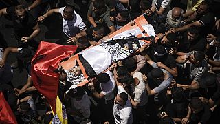 Funérailles d'un Palestinien, à Jénine, le 5 juillet 2023