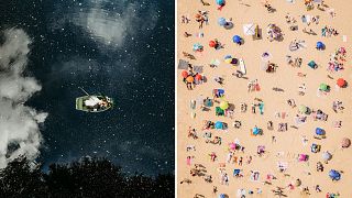 From sleeping elephants to gravity-defying tightrope walking, see the winners of the Drone Photo Awards 2023