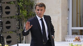 Il presidente francese Emmanuel Macron al palazzo dell'Eliseo a Parigi, 30 giugno 2023