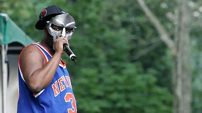 MF DOOM's cause of death has been revealed - here pictured at a benefit concert for the Rhino Foundation in New York - June 2005