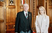 Ο Πρόεδρος της Βουλής των Κοινοτήτων Sir Lindsay Hoyle και η Πρόεδρος της Βουλής της Κύπρου Αννίτα Δημητρίου