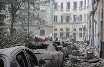 Nach dem Beschuss von Lwiw in der Ukraine