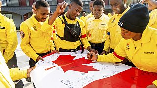 South African firefighters help fight wildfires in Canada