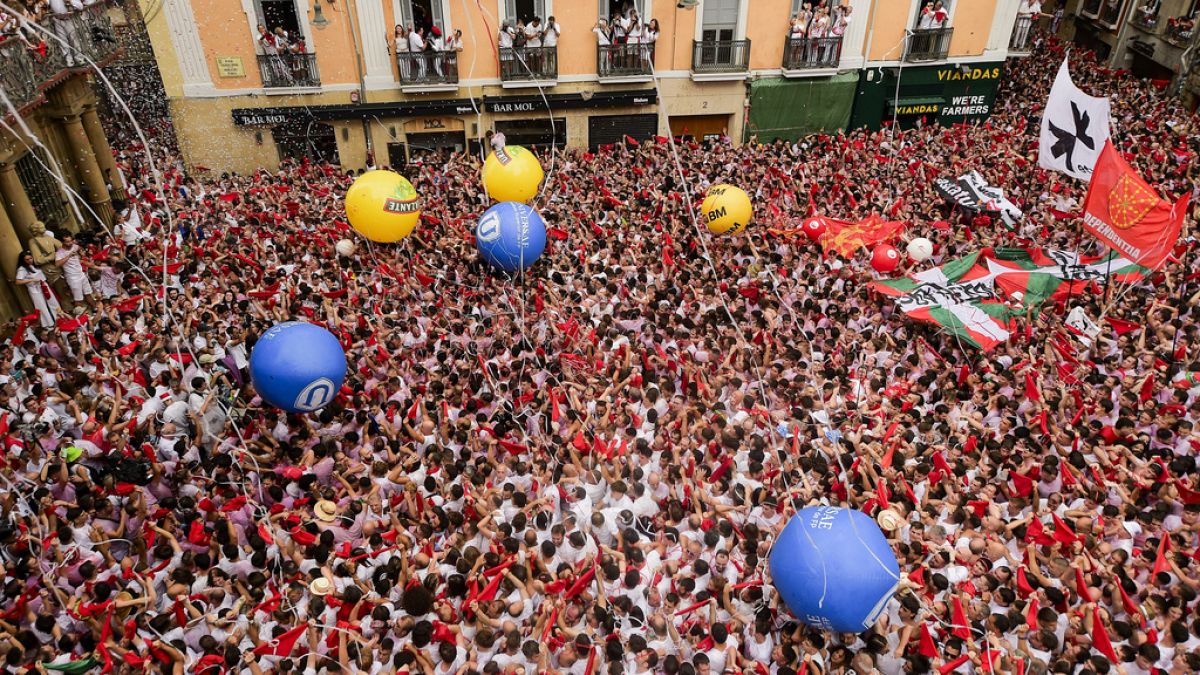 Pessoas dos quatro cantos do mundo rumaram a Pamplona.