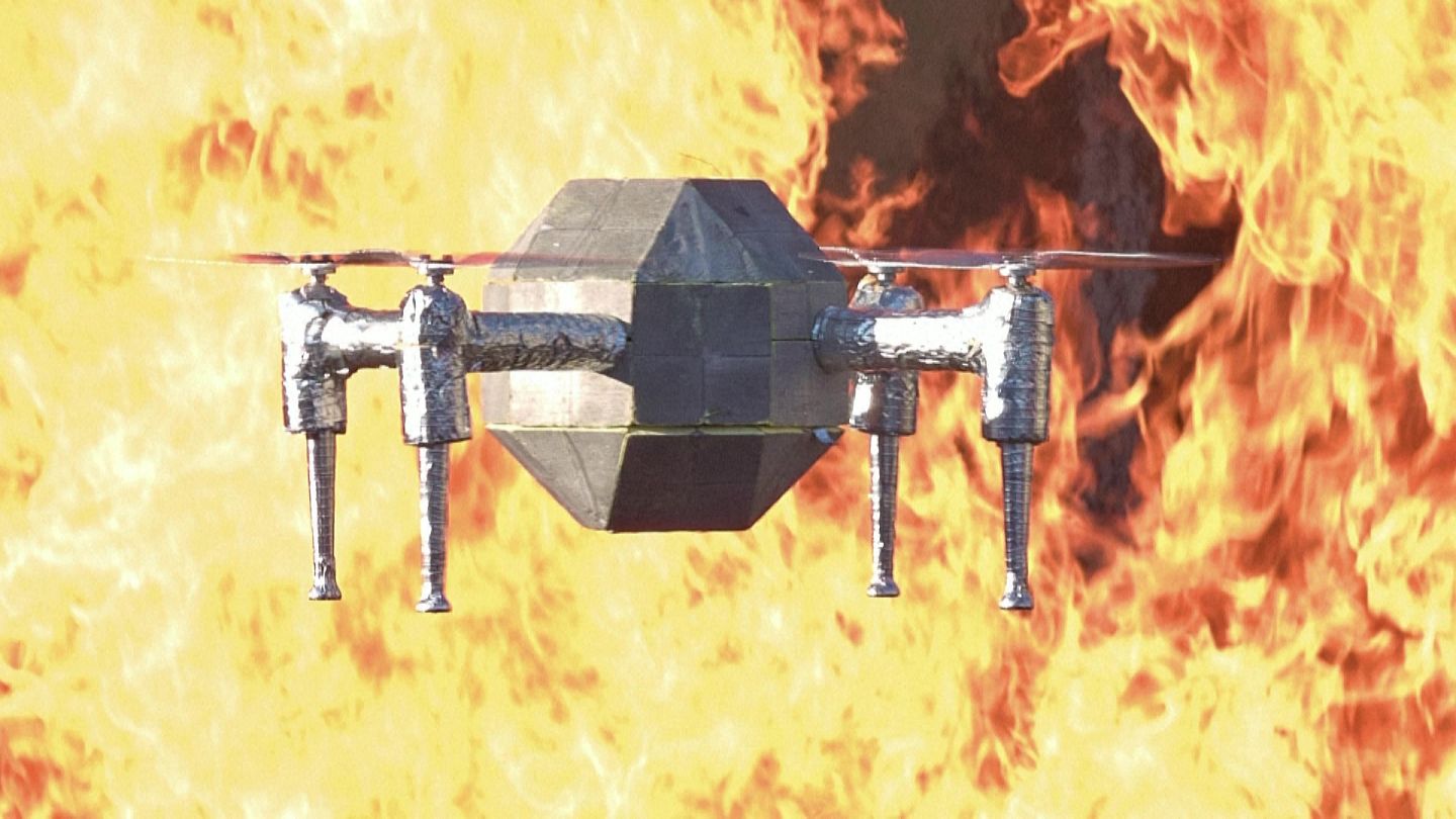 This heat-resistent drone can find and help people trapped in burning  buildings or wildfires
