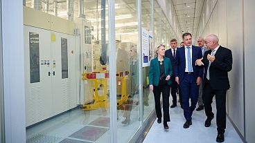 European Commission President Ursula von der Leyen visited on Friday morning the Interuniversity Microelectronics Centre (IMEC), based in Leuven, Belgium.