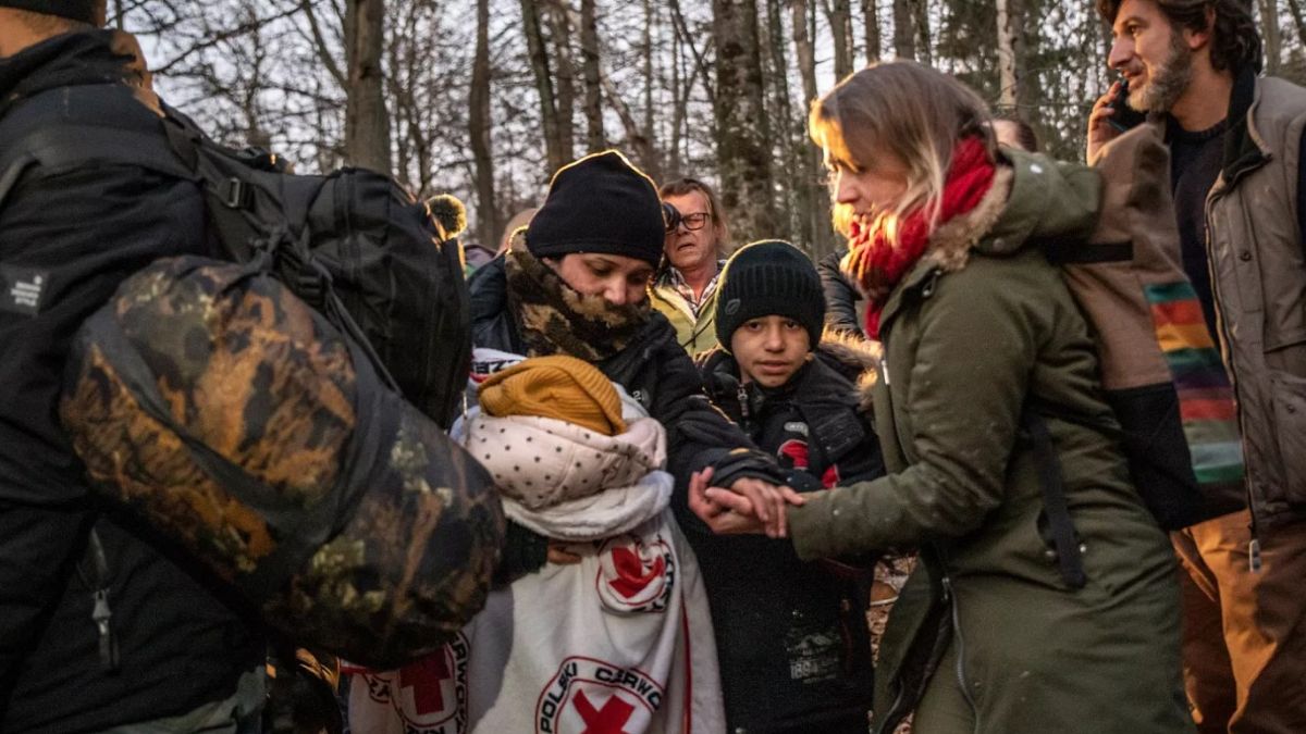 Polonya-Belarus sınırındaki göçmenler