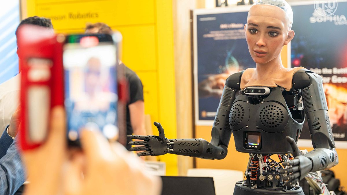 The world's first robot Innovation Ambassador for the United Nations Development Programme Sophia, attended the AI for Good Summit in Geneva in July 2023.