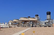 ميناء البريقة النفطي غربي مدينة بنغازي بشرق ليبيا