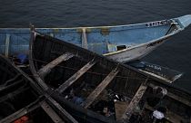 Archív fotó: migránsok elhagyott csónakjai a Kanári-szigeteken