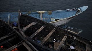 Archív fotó: migránsok elhagyott csónakjai a Kanári-szigeteken
