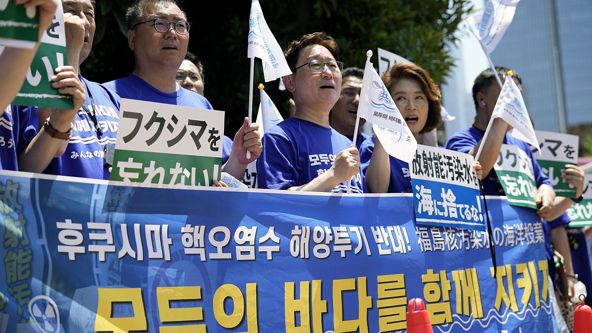 Die Protestierenden versammelten sich vor dem Regierungssitz in Tokio