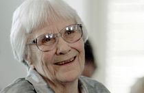 Harper Lee at a ceremony honouring new members of the Alabama Academy of Honor ceremony, 2007