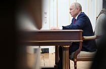 Le président russe Vladimir Poutine préside une réunion du cabinet par vidéoconférence au Kremlin à Moscou, Russie, mardi 4 juillet 2023.
