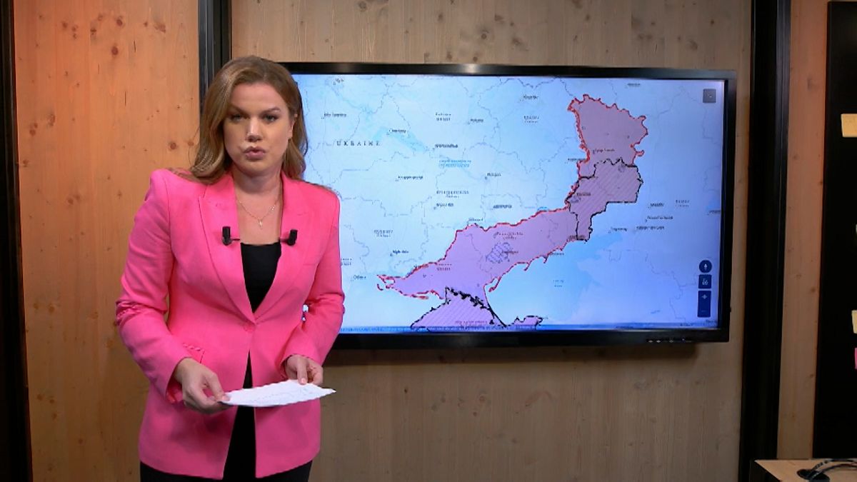 Sacha Vakulina y el mapa sobre la situación en la guerra en Ucrania