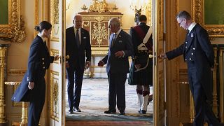 الرئيس الأمريكي جو بايدن يلتقي الملك تشارلز الثالث في وندسور. 2023/07/10